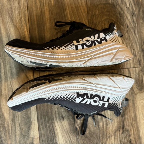 HOKA M Rincon 2 in Black White Size 8.5 Women's EUC - Picture 8 of 10